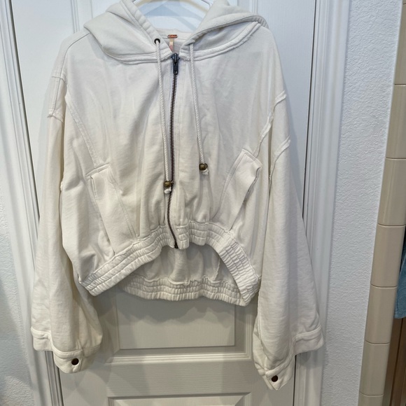 FREE PEOPLE MIX-UP SWEATSHIRT HOODIE JACKET - Picture 4 of 5